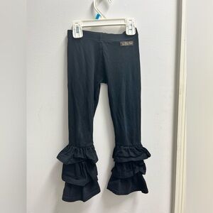 Matilda Jane Black Ruffle Pants kid size 4